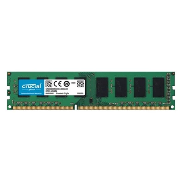 CRUCIAL 8GB DDR3 1600MHZ CL11 PC RAM VALUE CT102464BD160B ürün görseli 1