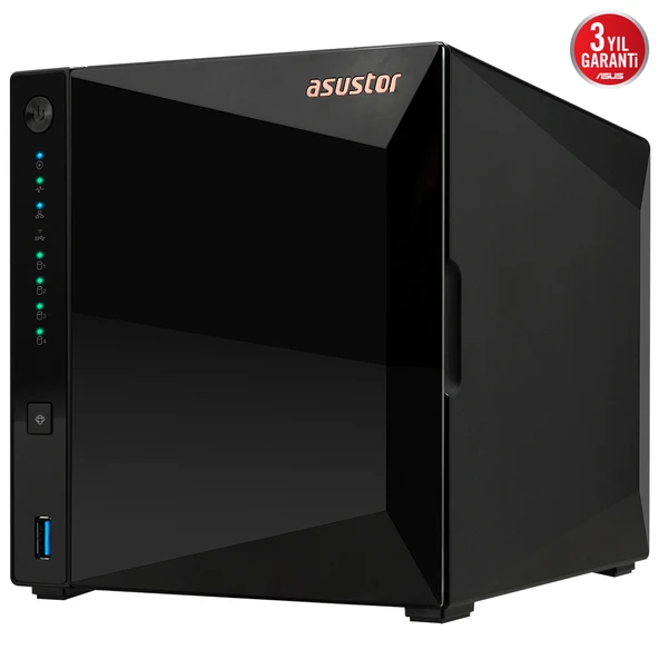 ASUSTOR 4diskli Realtek QC-2GB RAM-2.5GbE Nas Server AS3304T v2 - Resim 5