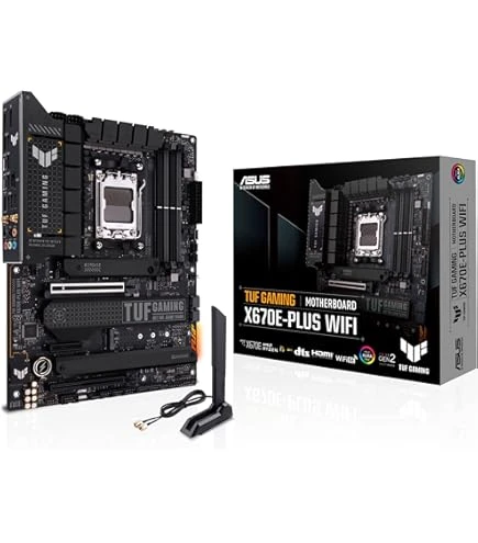 ASUS TUF GAMING X670E-PLUS DDR5 HDMI DP PCIe 16X v5.0 AM5 ATX ürün görseli 1