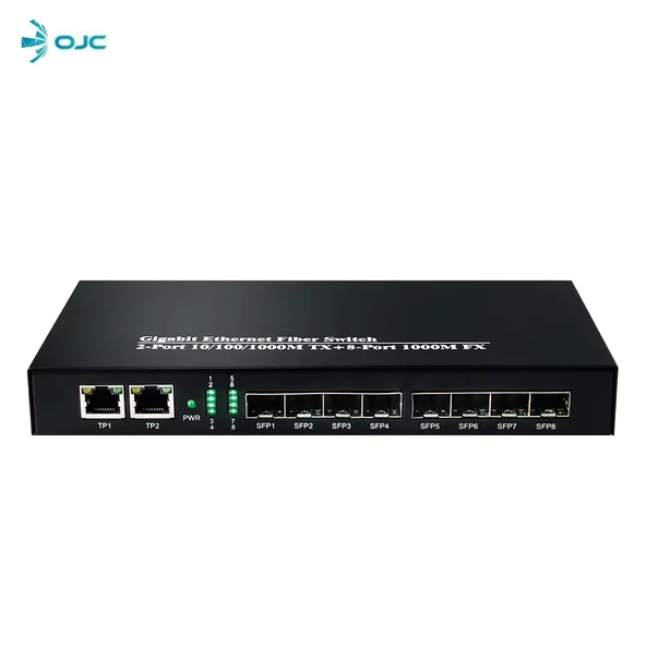 ODS 8-SFP 2-Uplink Gigabit Yönetilemez Omurga Switch 08ODS-8S2P ürün görseli 1