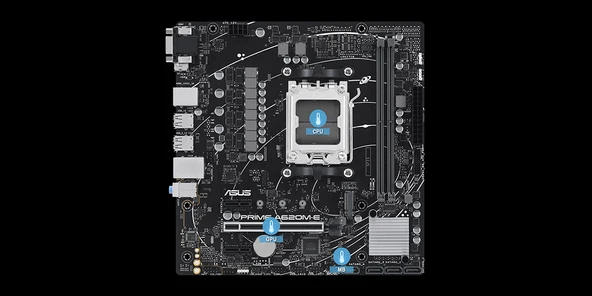ASUS PRIME A620M-E-CSM DDR5 HDMI DP PCIE 4.0 AM5 mATX Kurumsal Anakart ürün görseli 1