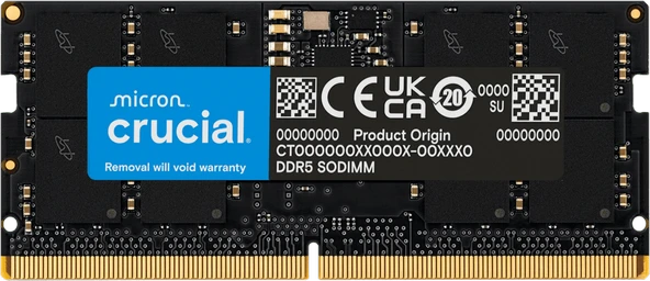CRUCIAL 16GB DDR5 4800MHZ NOTEBOOK RAM VALUE CT16G48C40S5 ürün görseli 1
