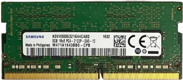 SAMSUNG 8GB DDR4 2133MHZ ECC NOTEBOOK RAM VALUE M471A1K43BB0-CPB ürün görseli 1