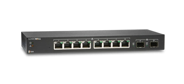 SONICWALL 8port 2-SFP Gigabit Yönetilebilir Switch SWS12-8 02-SSC-2462 ürün görseli 1