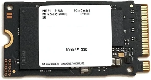 SAMSUNG 512GB  PM9B1 MZVL4512HBLU 3500-2500MB/s 2242 M2 NVME GEN4 Disk Kutusuz ürün görseli 1