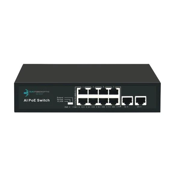 ODS 8port PoE 96w 2-Uplink  10/100 Yönetilemez Switch 08ODS-8P2U ürün görseli 1