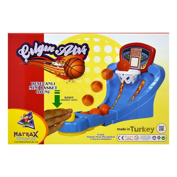 Mini Masa Üstü Basket Oyunu Eğlenceli Oyuncak ürün görseli 1