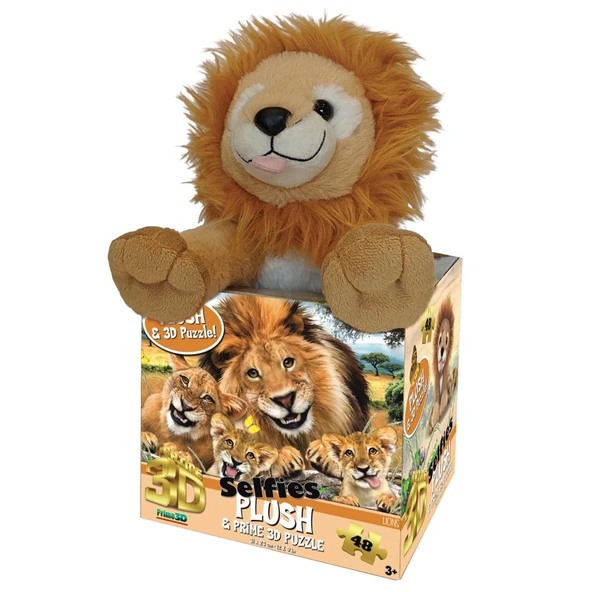 Prime 3D - Aslan Pelüş ve Selfie 48 Parça Puzzle 15803 ürün görseli 1