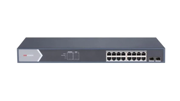 HIKVISION 16port PoE 250w 2-SFP Gigabit Yönetilebilir Switch DS-3E1518P-SI ürün görseli 1
