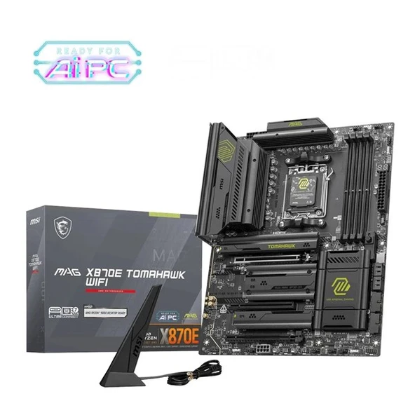 MSI MAG X870E TOMAHAWK DDR5 HDMI DP PCIe 16X v5.0 AM5 ATX ürün görseli 1