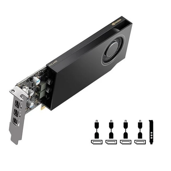 PNY RTX A400 4GB VCNRTXA400-SB GDDR6 64bit mDP PCIe 4.0 ürün görseli 1