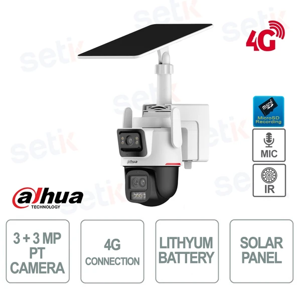 DAHUA 3+3MP PT Speed Dome WizColor 4G Solar IP Kamera IPC-PTS2649C-3E3Z-4GB20 ürün görseli 1