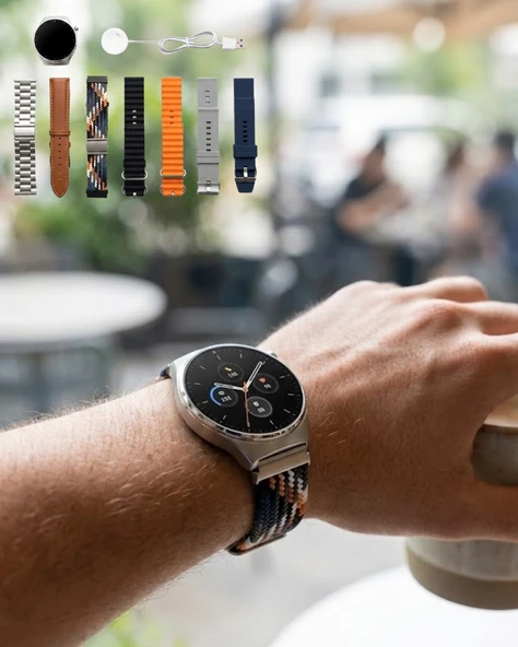 Akıllı Saat 7 Kordonlu Bluetooth Arama Nabız Takip Ve Spor Modlu Çok Fonksiyonlu ürün görseli 1