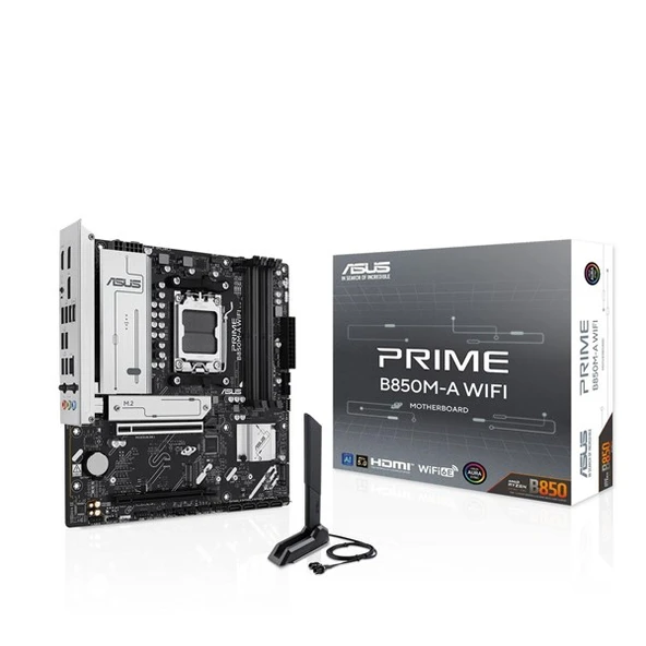 ASUS PRIME B850M-A WIFI6E DDR5 HDMI DP PCIE 5.0 AM5 mATX ürün görseli 1