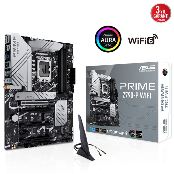 ASUS PRIME Z790-P WIFI6 DDR5 HDMI DP PCIE 4.0 1700p ATX ürün görseli 1