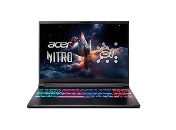 Acer Nitro V 16S Aı ANV16S-61 Amd Ryzen 7-260 16GB 512GB SSD RTX5060 Gddr7 Freedos 16" Wqxga Qhd+ 180Hz ürün görseli 1