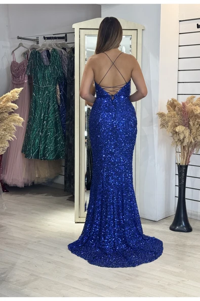 Pul Payet Askılı Balık Abiye - Resim 6