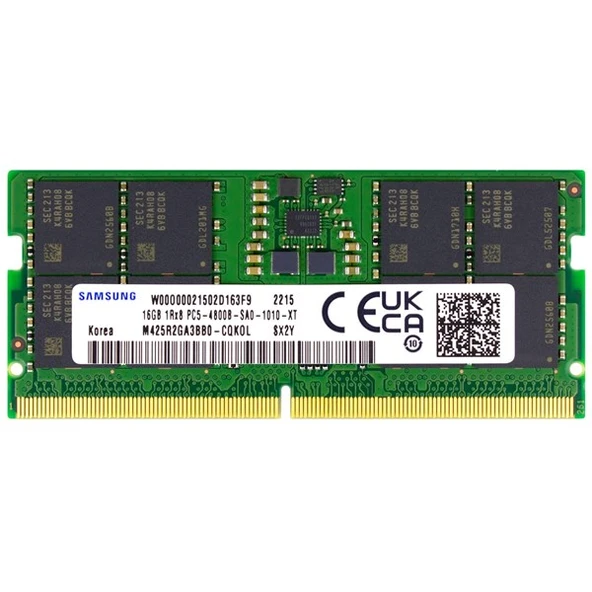 SAMSUNG 16GB DDR5 4800MHZ NOTEBOOK RAM VALUE M425R2GA3BB0-CQK0D ürün görseli 1