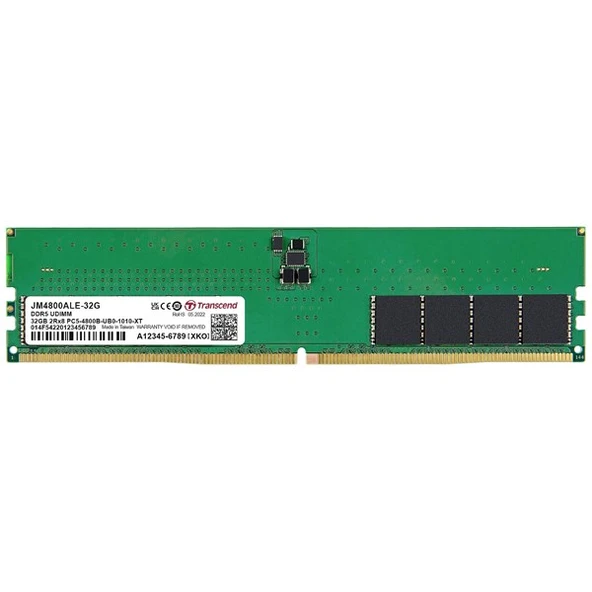 TRANSCEND 32GB DDR5 4800MHZ PC RAM VALUE JM4800ALE-32G ürün görseli 1