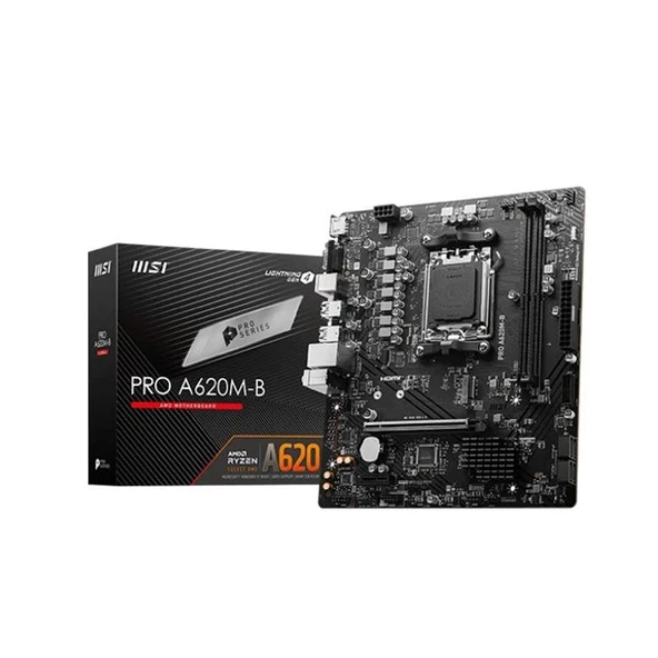 MSI PRO A620M-B DDR5 HDMI PCIE 4.0 AM5 mATX ürün görseli 1