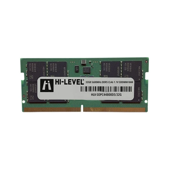 HI-LEVEL 32GB DDR5 5600MHZ NOTEBOOK RAM VALUE HLV-SOPC44800D5/32G ürün görseli 1