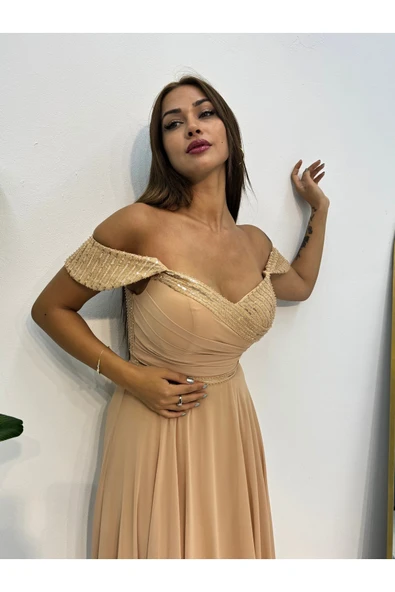 DUSUK KOL KLOS ABİYE - Resim 5