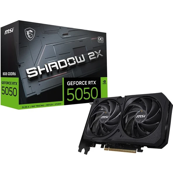 MSI RTX5050 8GB SHADOW 2X OC GDDR6 128bit HDMI DP PCIe 5.0 ürün görseli 1