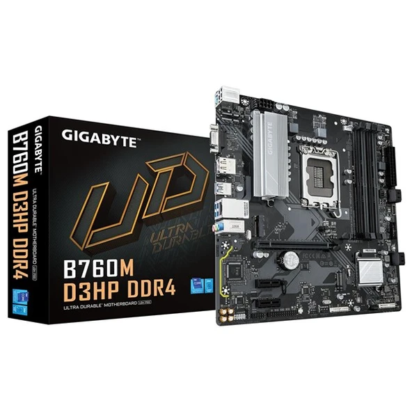 GIGABYTE B760M D3HP DDR4 HDMI DP PCIE 4.0 1700p mATX ürün görseli 1