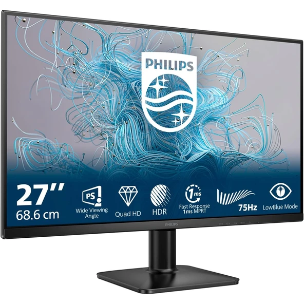 PHILIPS 27" IPS 27E2N1500L/00 4MS 75hz HDMI EV Ofis Tipi Monitör (2560 X 1440) ürün görseli 1