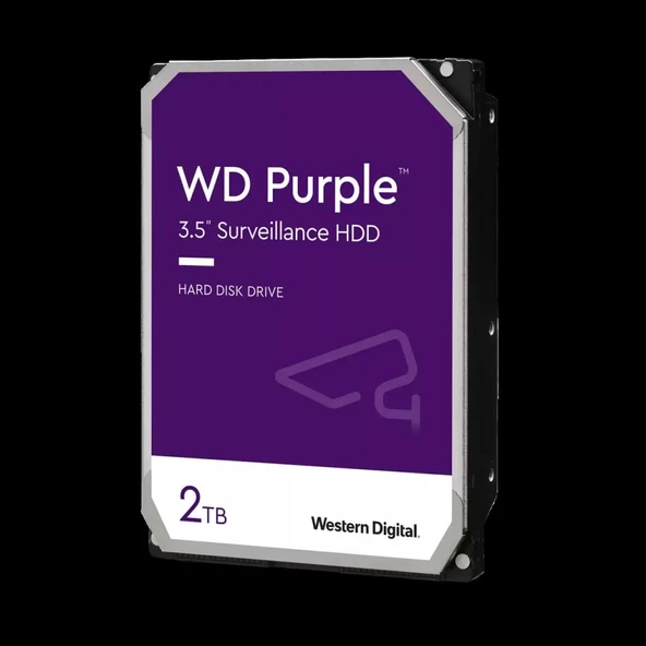 WD 3.5" 2TB PURPLE WD23PURZ 5400RPM 256MB SATA-3 Güvenlik Diski ürün görseli 1