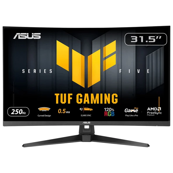 ASUS 31.5" FAST VA TUF GAMING VG32VQM5B 0.5MS 250HZ HDMI-DP Kavisli Gaming Monitör (1920 X 1080) ürün görseli 1