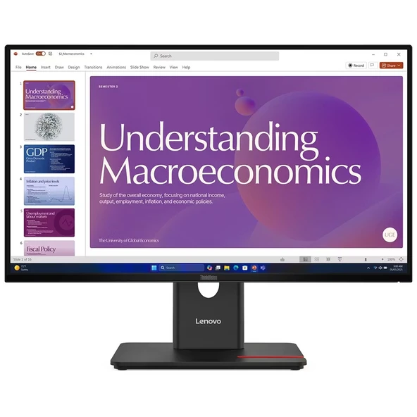 LENOVO 23.8" IPS ThinkVision T24D40 4MS Monitör HDMI DP Pivot Monitör (1920 x 1080) / 64B9GAT1TK ürün görseli 1