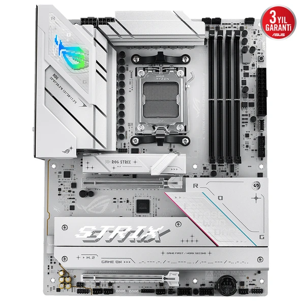 ASUS ROG STRIX B850-A GAMING WIFI7 DDR5 HDMI DP PCIE 5.0 AM5 mATX BEYAZ ürün görseli 1
