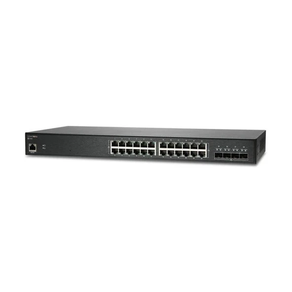 SONICWALL 24port PoE 410w 4-SFP+ Gigabit Yönetilebilir Switch 02-SSC-8377 ürün görseli 1