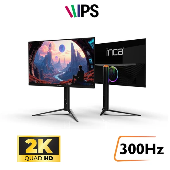 INCA 27" IPS ILM-272KXG 0.5ms 300Hz HDMI-DP Pivot Gaming Monitör 2560 X 1440 ürün görseli 1