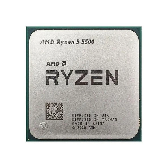 AMD RYZEN 5 5500 19MB 6çekirdekli VGA YOK AM4 65w Kutusuz+Fanlı ürün görseli 1
