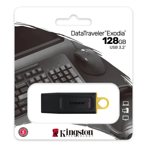 KINGSTON 128GB USB 3.2 Exodia DTX/128GB Siyah Taşınabilir Bellek ürün görseli 1