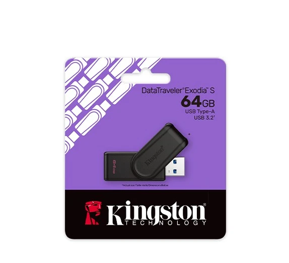 KINGSTON 128GB USB 3.2 Usb Bellek DATATRAVELER EXODIA S DTXS/128GB ürün görseli 1