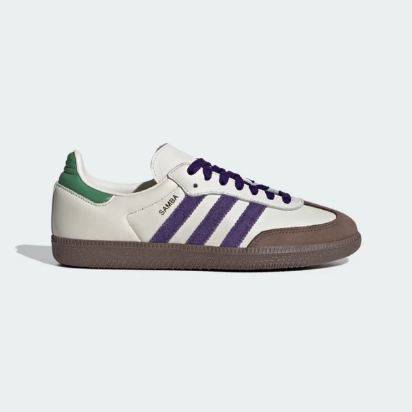 Adidas Samba OG Off White Core Purple Green Brown Spor Ayakkabı ürün görseli 1
