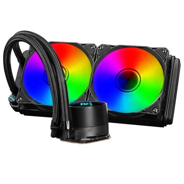 POWERBOOST 240mm DEEP PB-LCS-PI240 ARGB Sıvı Soğutmalı AM5-1851p İşlemci Fanı ürün görseli 1