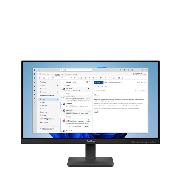 LENOVO 23.8" IPS S24-4E 64B5KAT1TK 4MS 100hz HDMI EV Ofis Tipi Monitör (1920 X 1080) ürün görseli 1