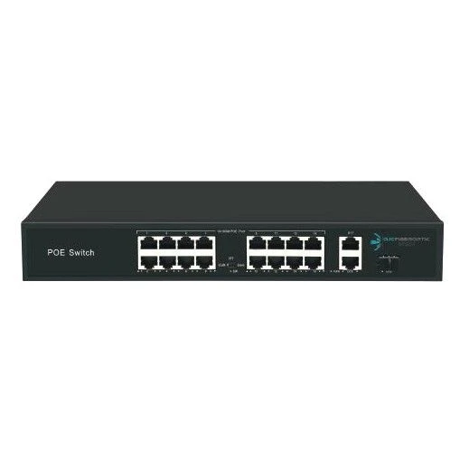 ODS 16port PoE 200w 1-SFP 10/100 Yönetilemez Switch 08ODS-16P2U1S-200 ürün görseli 1