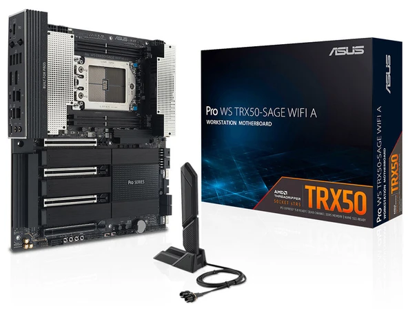 ASUS PRO WS TRX50-SAGE WIFI A AMD DDR5 PCIe 5.0 sTR5 EATX ürün görseli 1