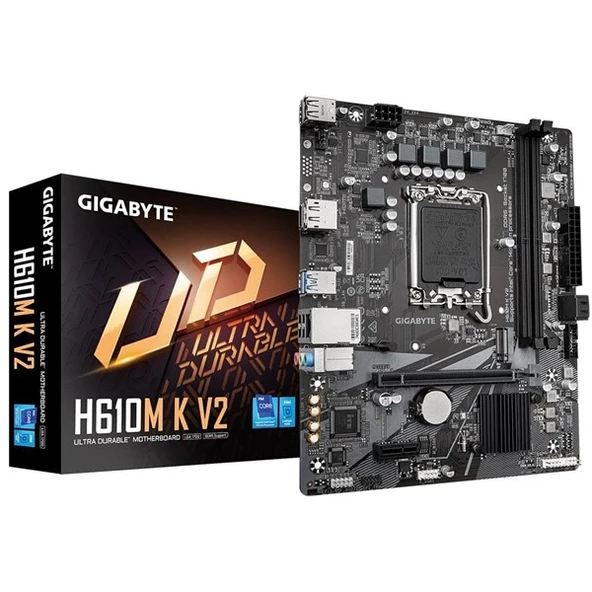 GIGABYTE H610M-K v2 DDR5 HDMI PCIe 16X v4.0 1700p mATX ürün görseli 1