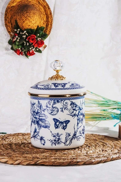 Blue Life Serisi Emaye Baharat Kavanozu 15 CM ürün görseli 1