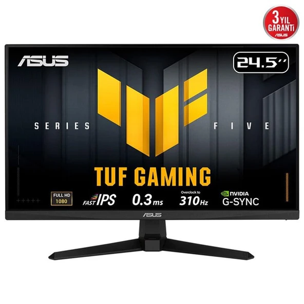ASUS 24.5" FAST IPS TUF GAMING VG259QMR5A 0.3MS 310Hz HDMI-DP Gaming Monitör (1920 X 1080) ürün görseli 1