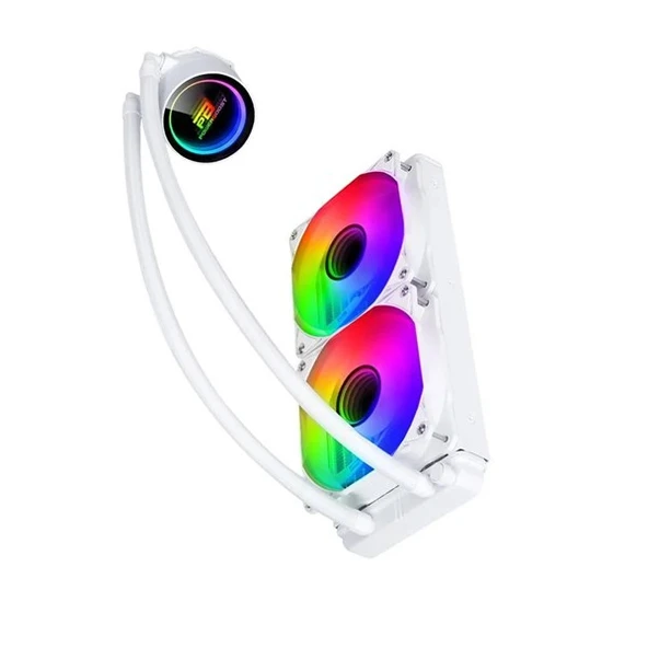 POWERBOOST 240mm DEEP PB-LCS-PI240-W ARGB Sıvı Soğutmalı AM5-1851p İşlemci Fanı Beyaz ürün görseli 1