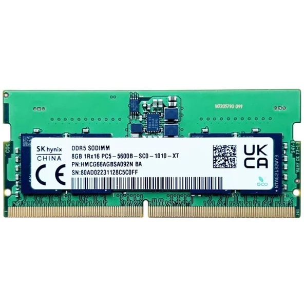 HyNIX 8GB DDR5 5600MHZ NOTEBOOK RAM VALUE HMCG66AGBSA092N ürün görseli 1