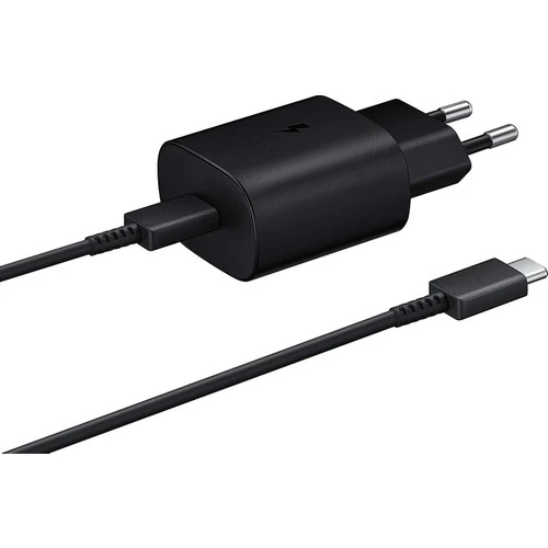 Samsung TA800X Fast Charging 25W Type-C Çıkışlı Kablolu Şarj Aleti Siyah (Samsung Türkiye Garantili) ürün görseli 1