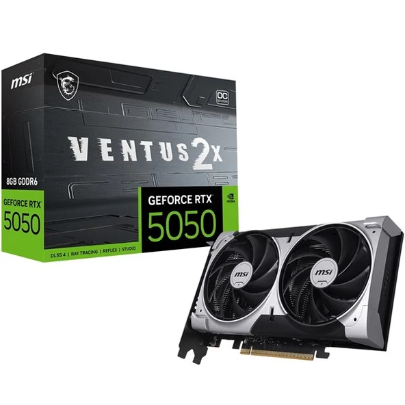 MSI RTX5050 8GB VENTUS 2X OC 8G GDDR6 128bit HDMI DP PCIe 5.0 ürün görseli 1